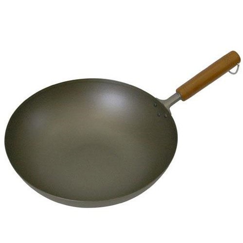 長谷元 日本製 純チタン 木柄いため鍋36cm