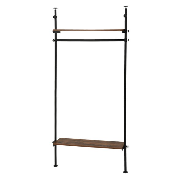 KTR-3152BR ブラック/ブラウン [突っ張りハンガーラック] メーカー直送