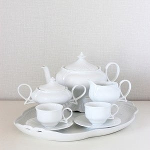 ポーセラーツ 白磁 ティーセット キャッスル (ティーポット