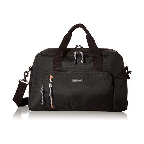 Vera Bradley Women s Lighten Up Compact Weekender Travel Bag， Black 並行輸入品