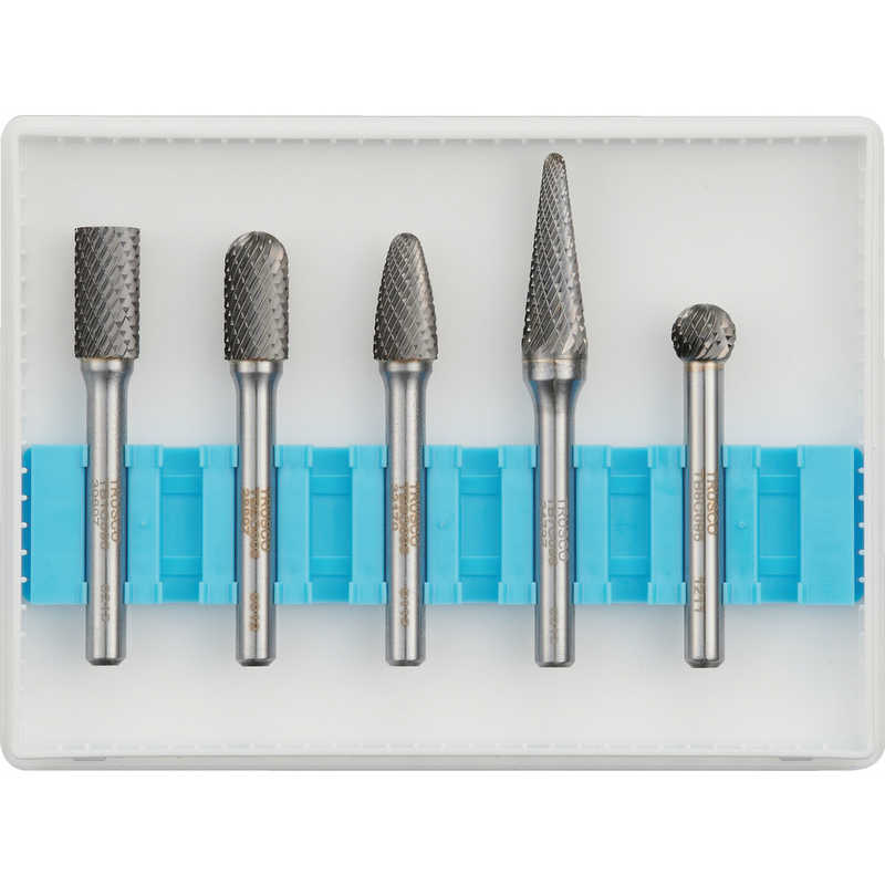 トラスコ中山　超硬バーセットCシリーズ 軸6mm 刃径9.5mm 5本セット　TBC0955S