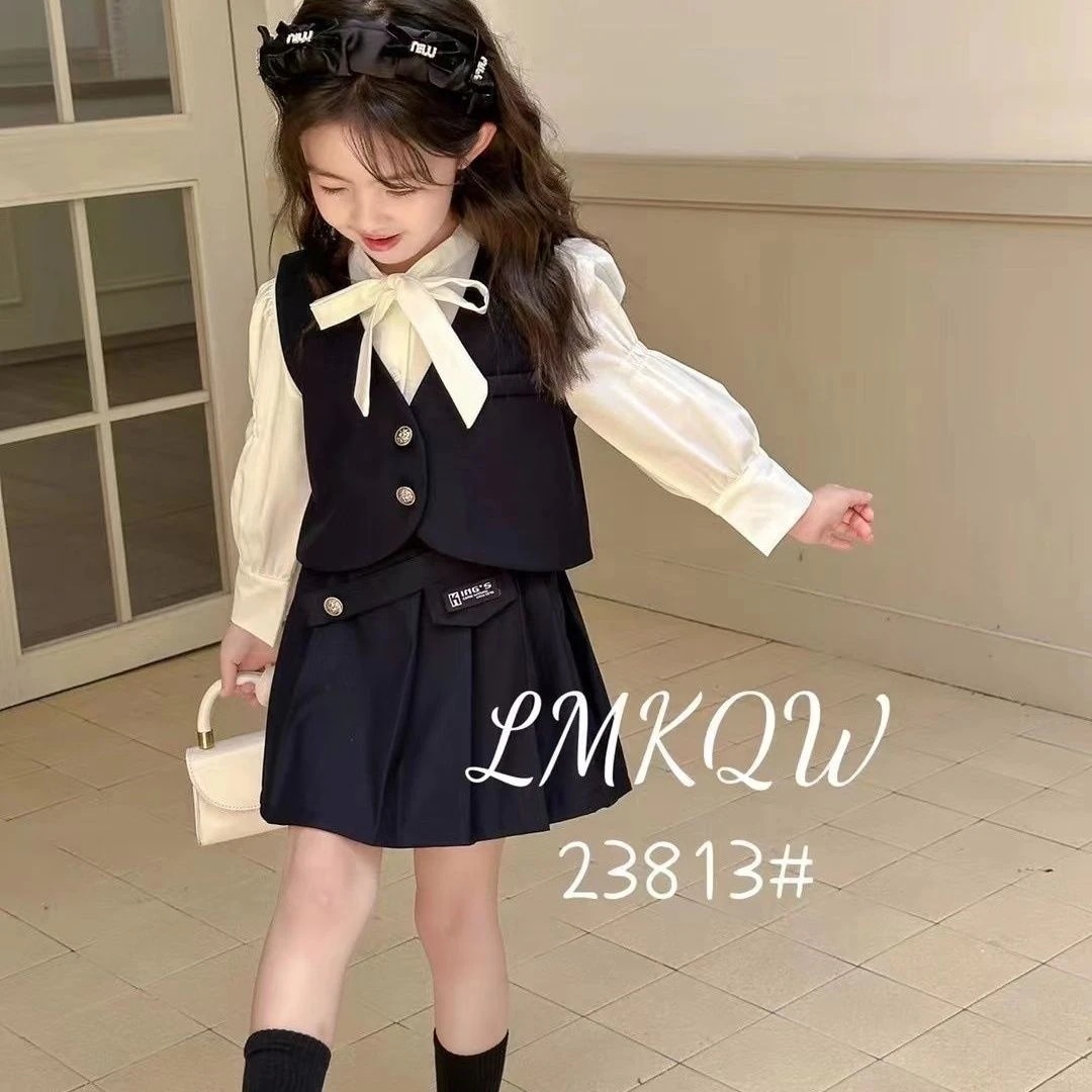 春の3点セット プリーツスカート 新しいスタイル 女の子 2025 JKユニフォーム ベビー服 子供服 ベビー服 ベビー用品 子供ワンピース 春 ベビー服 ファッショナブル