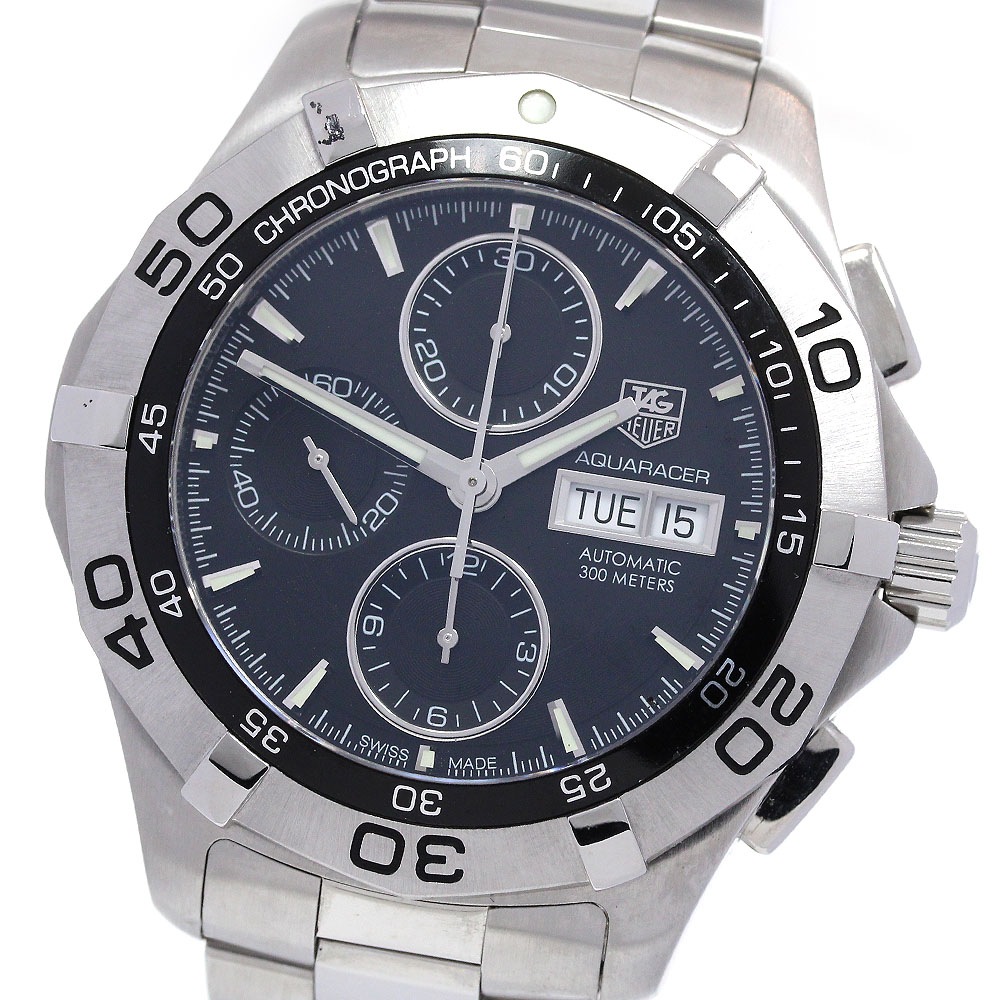 タグホイヤー TAG HEUER CAF2010.BA0815 アクアレーサー クロノグラフ デイデイト 自動巻き メンズ 保証書付き_847627【中古】 80,850円