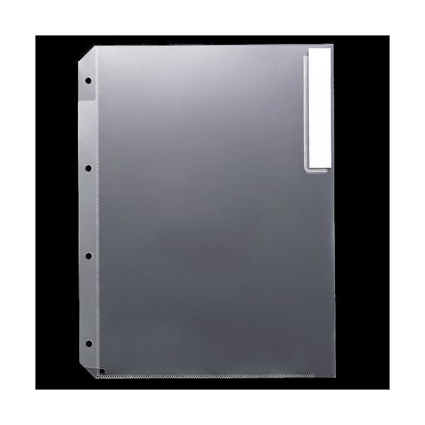 （まとめ） G-Aim クリアホルダー 見出し付 A4タテ 4穴 クリア YG-40-M 1パック（10枚） 5セット