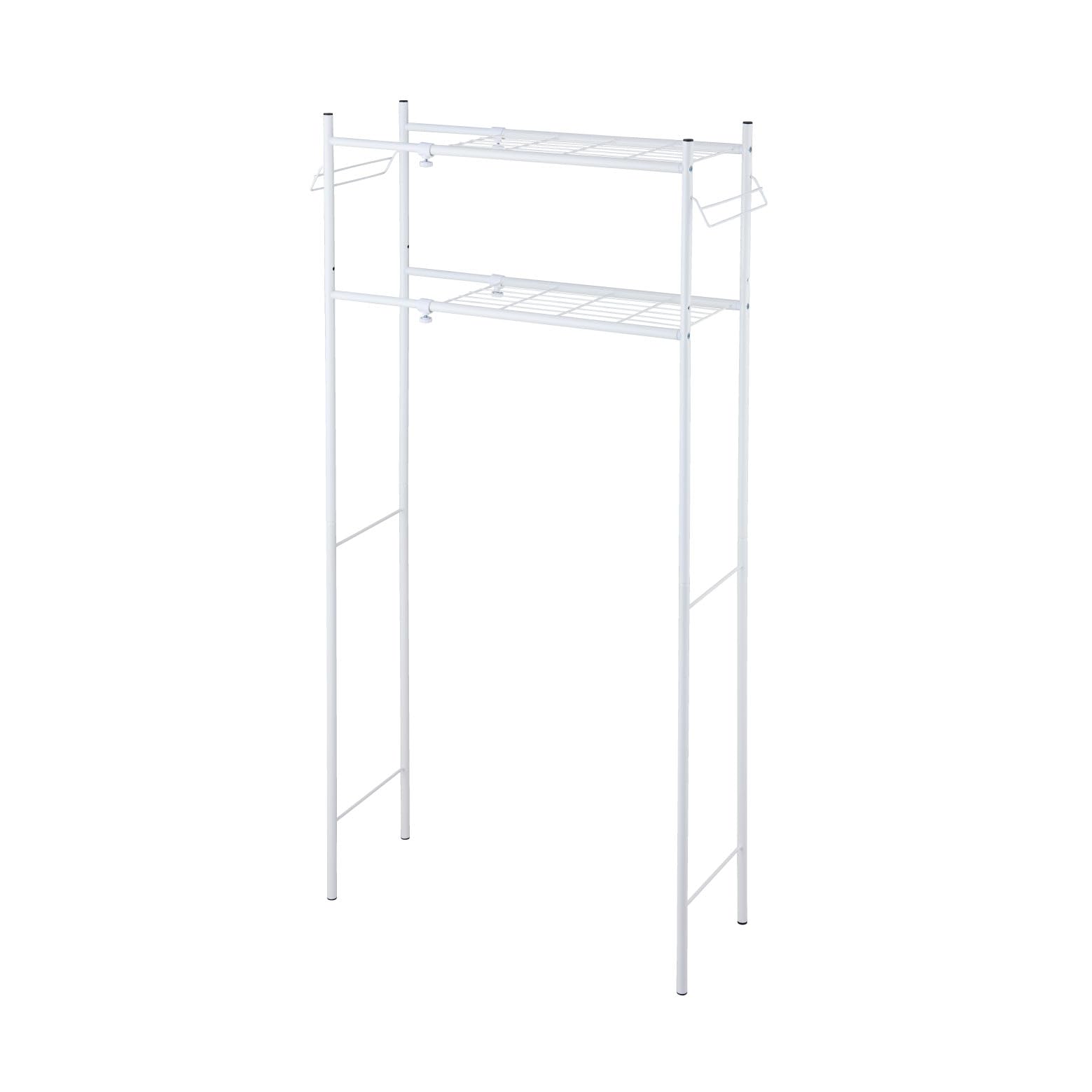 即日発送 Belca(ベルカ) ランドリー収納 ランドリーラック 棚2段 幅伸縮タイプ タオル掛け付き 幅59~92×奥行30×高さ155cm ホワイト 洗濯機ラック DI-LR 4,329円