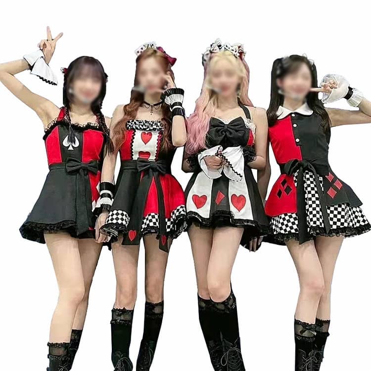 2026新型 タイムセール レディース 韓国風 演出服 ダンス衣装 大人 ワンピース レディース jazz ステージ衣装 黒 白 レッド チュチュ 派手 おしゃれ チアガール 舞台服 アイドル 練