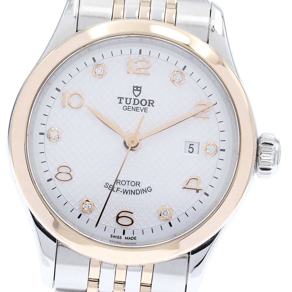 チュードル TUDOR 91351 1926 デイト 6Pダイヤ PGコンビ 自動巻き メンズ 良品 保証書付き_932012【中古】