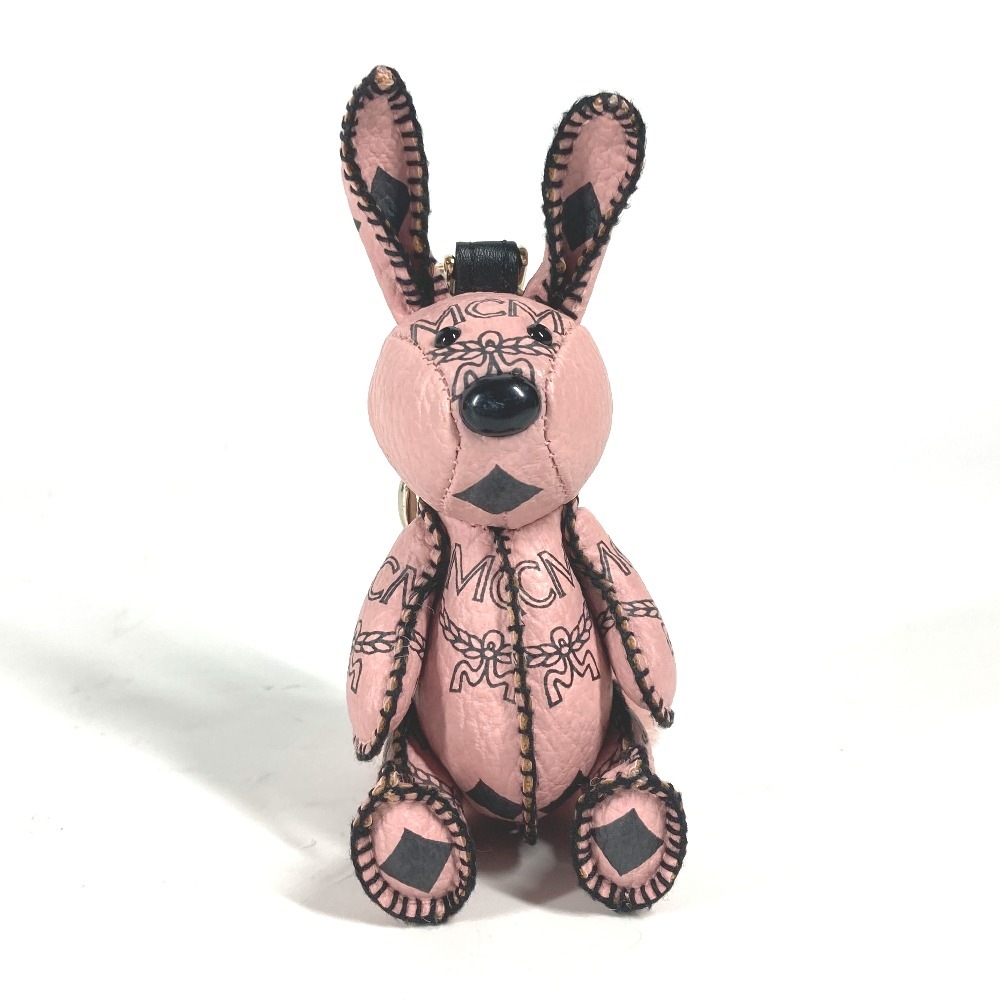 キーホルダー ラビット うさぎ ファー ヴィセトス バッグチャーム レザー ピンク