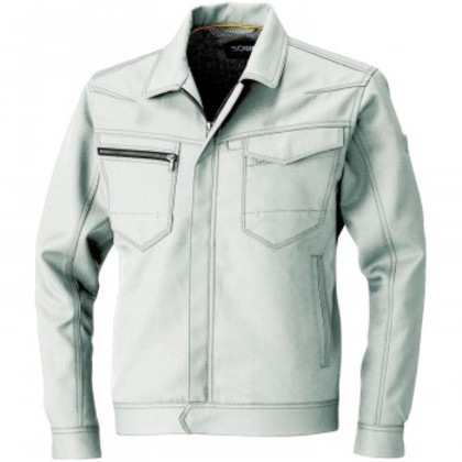 桑和 9663 長袖ブルゾン LLサイズ シルバーグレー(22) SOWA