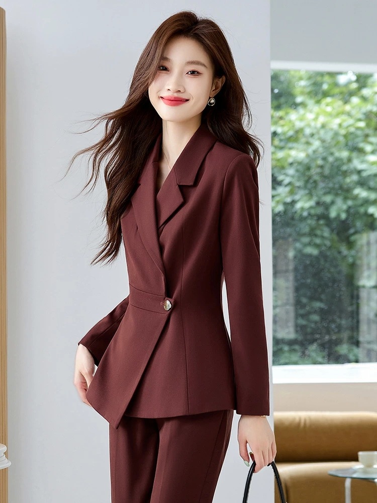 スーツ セットアップ 女性 用 秋季 ビジネス おしゃれ 職場 高級 仕事用 スタイリッシュ