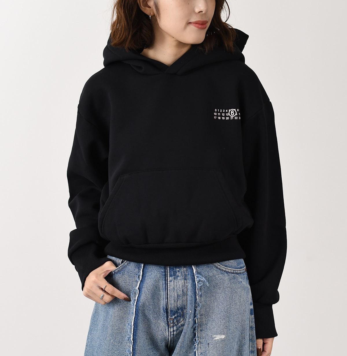 メゾン マルジェラ トップス パーカー タンクトップ インサートフーディー S52GU0229 S25624 レディース ブラック 長袖