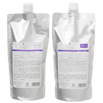 【セット】 デミ コスメティクス フローディア FLOWDIA シャンプー スリークライト a 450mL 【詰め替え用】 + トリートメント スリークライト b 450g 【詰め替え用】