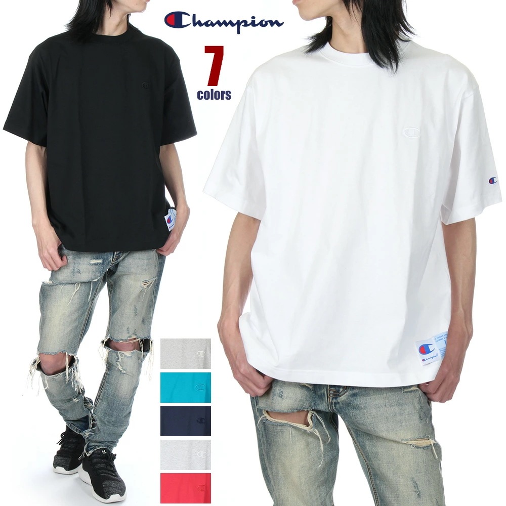 【ゆったりシルエット】チャンピオン Tシャツ メンズ レディース キッズ CHAMPION 半袖 ショートスリーブTシャツ 25SS アクションスタイル 大きいサイズ 無地 ロゴ 綿１００% 部屋着