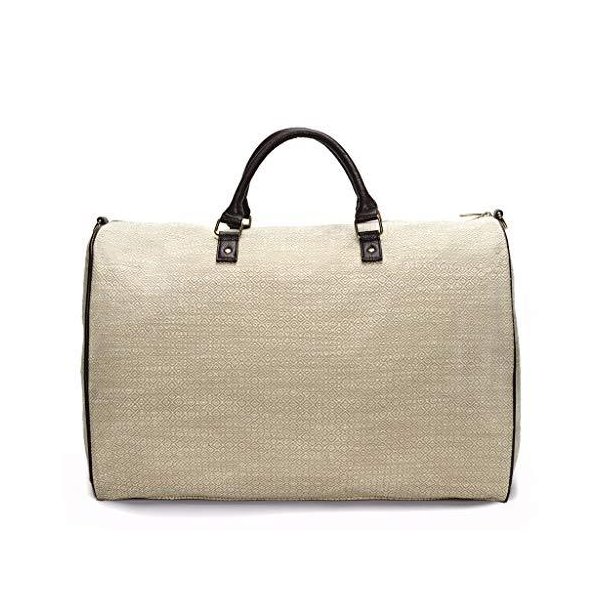 Jacquard Weekender (Beige and White) - MSRP $88 並行輸入品