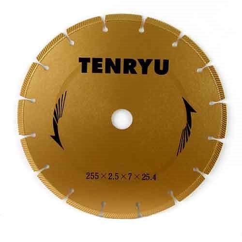 ＴＥＮＲＹＵ/ダイヤモンドカッター乾式用/２５５Ｘ２．５Ｘ２５．４
