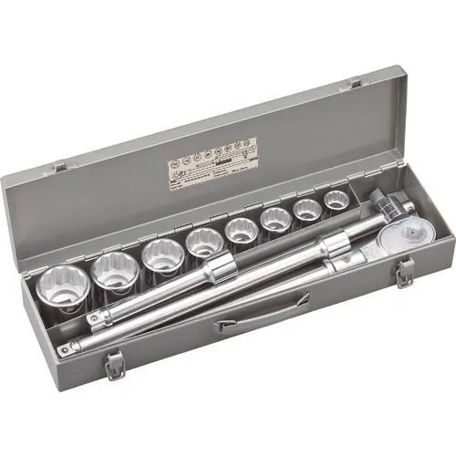 【メーカー直送品】TONE ソケットレンチセット ISO 差込角19.0mm 12点セット 12角 200MISO
