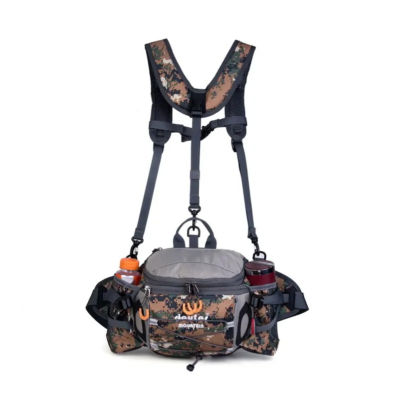 防水アウトドアスポーツバッグ ハイキング サイクリング 登山 キャンプ ランニング用 ウォーターボトル収納付きバックパック