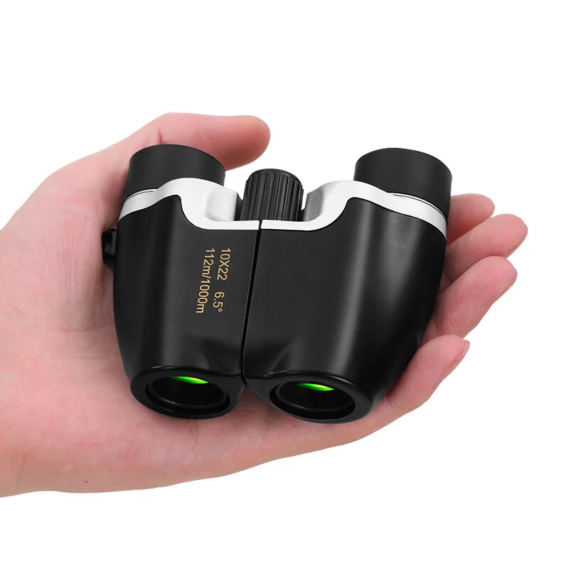 双眼鏡ハイビジョン高倍コンサート劇場を見る子供のバードウォッチングミニコンパクト携帯研磨黒携帯スタンド