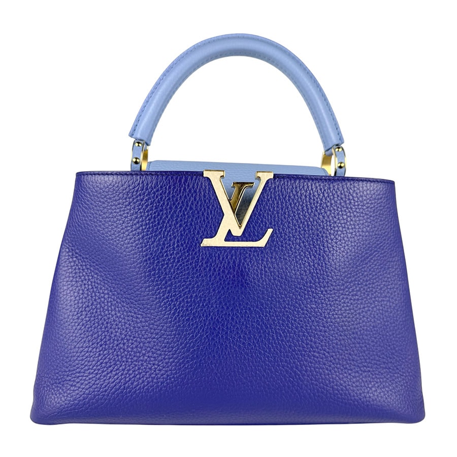 ルイ ヴィトン LOUIS VUITTON ハンドバッグ ショルダーバッグ カプシーヌMM レザー ブルー ゴールド レディース M22674 z8821