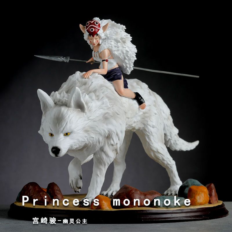 宮崎駿もののけ姫フィギュア子供玩具家庭装飾キャラクター置物樹脂工芸品