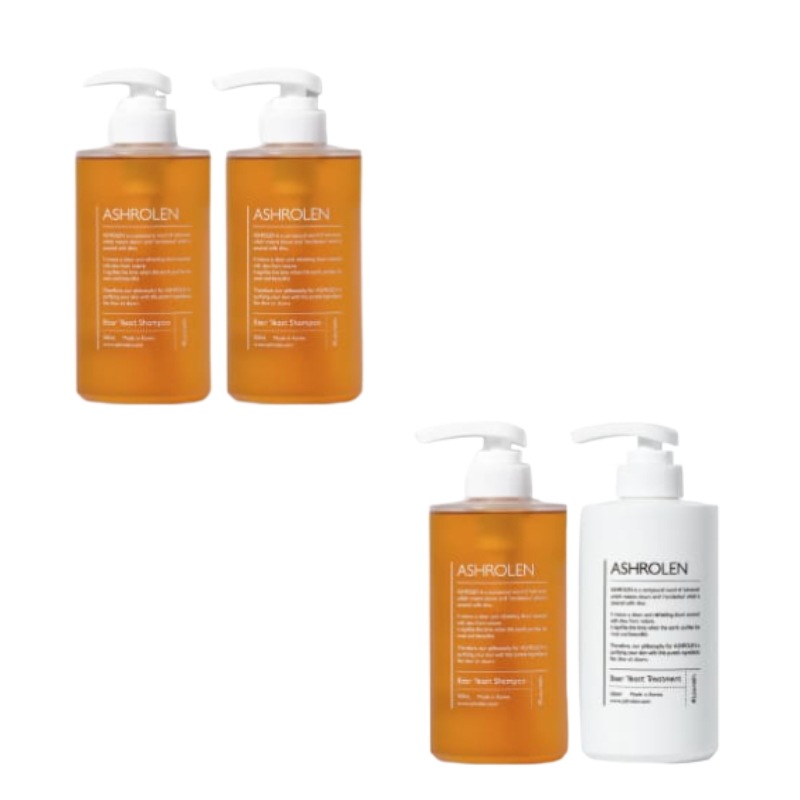 ドイツ ビール酵母 シャンプー500ml 2本/ シャンプー1本+トリートメント1つ選択1