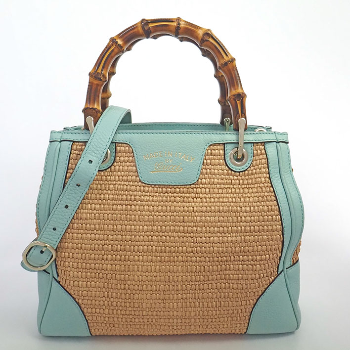 【美品】グッチ トップハンドル 2WAY バンブー レディース 【ハンドバッグ】