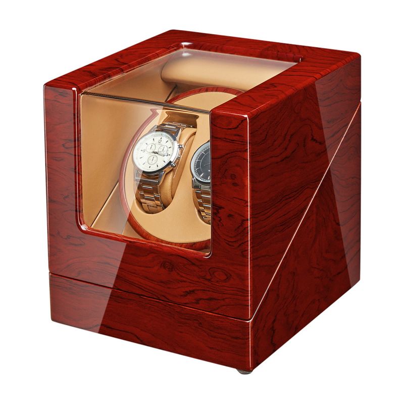 DC 静音 新品ワインディングマシーン 木製 給電 腕時計 自動巻き時計 時計 木製 プレゼント 2本巻き ウォッチ 自動巻き上げ機 高級感