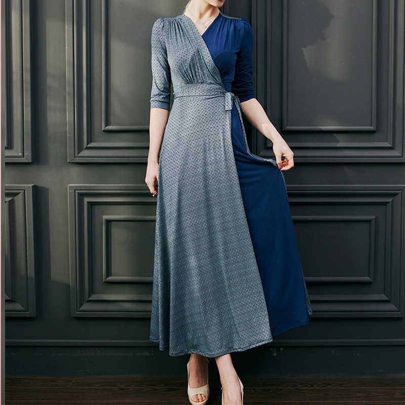 デスティニーブルーピオナマキシラップワンピース