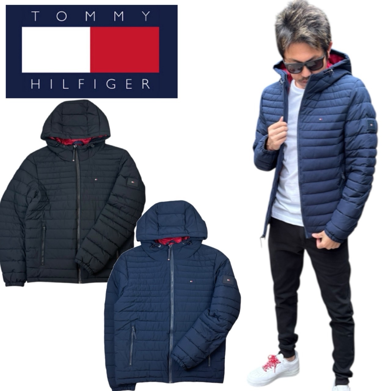 トミーヒルフィガー Tommy Hilfiger ジャケット 中綿 ダウンジャケット 151AP619 フード メンズ アウター 防風 TOMMY HILFIGER M STRETCH PACKABL