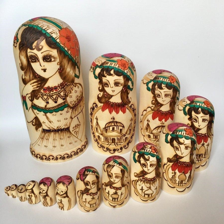 マトリョーシカ ロシア 人形 手作り お土産 動物 ぬいぐるみ 娯楽用品 ギフト プレゼント ロシア巣人形 入れ子人形 飾り分離 ドール 手描き 誕生日に