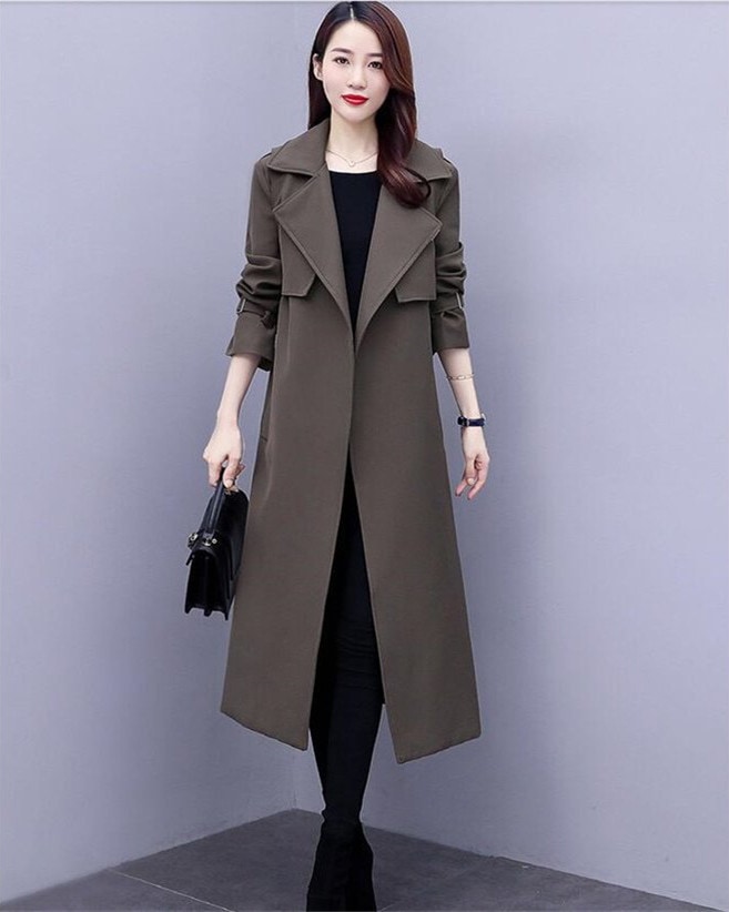 トレンチコート レディース チェスター ロング 通勤 スプリングコート 春 秋 アウター 体型カバー