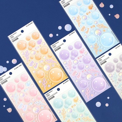 韓国 シール お金を節約 海 ステッカー