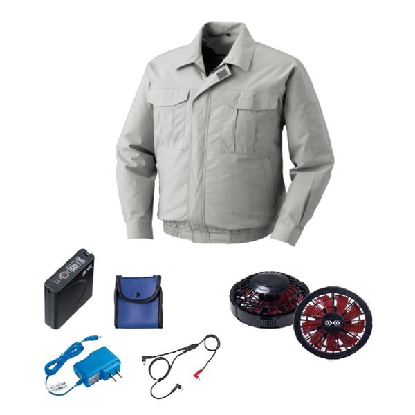 KU90550 空調服 R 綿薄手 FAN2200BR・RD9261・LISUPER1セット シルバー L 16,273円