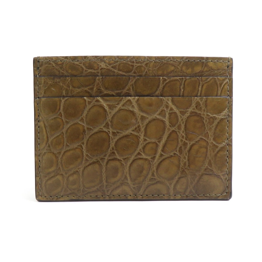 グッチ GUCCI カードケース クロコダイル ブラウン ユニセックス 245561 h31326a