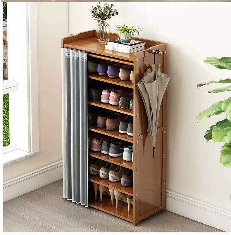シューズラック ホームドア 屋内 シンプル 寮 防塵 収納 アーティファクト レンタル下駄箱 遮断カーテン スペースを節約