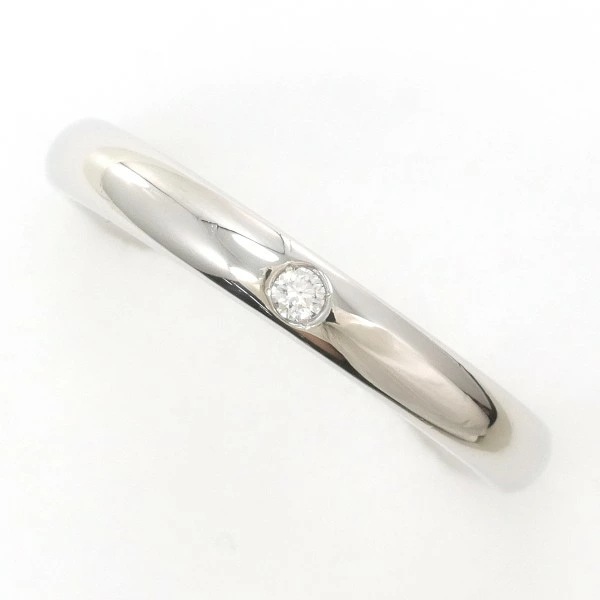 ティファニー スタッキングバンド PT950 リング 指輪 11号 ダイヤ ジュエリー 中古