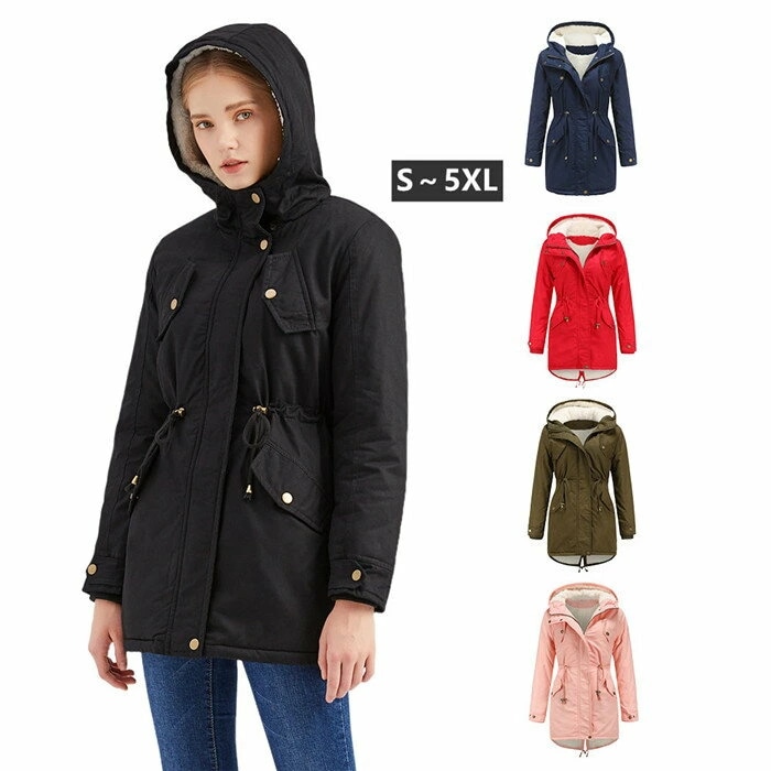 モッズコート レディースコート 裏ボア フード モッズコート ボアブルゾン ジャケット レディースアウター ミリタリーコート ミリタリージャケット 裏ボア 裏起毛 新作 秋冬 秋物 冬物 5色 大きい