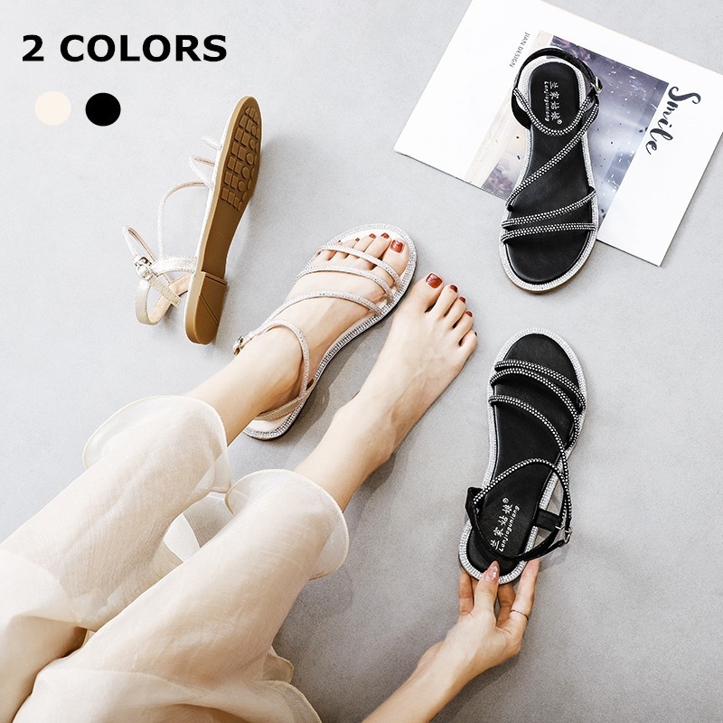 美脚 サンダル レディース 上品 女性らしい デザイン エレガント キラキラ サンダル 歩きやすい