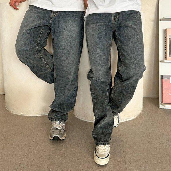 男女共用ソルトウォッシングセミワイドデニムパンツ UJ-JEA-8076