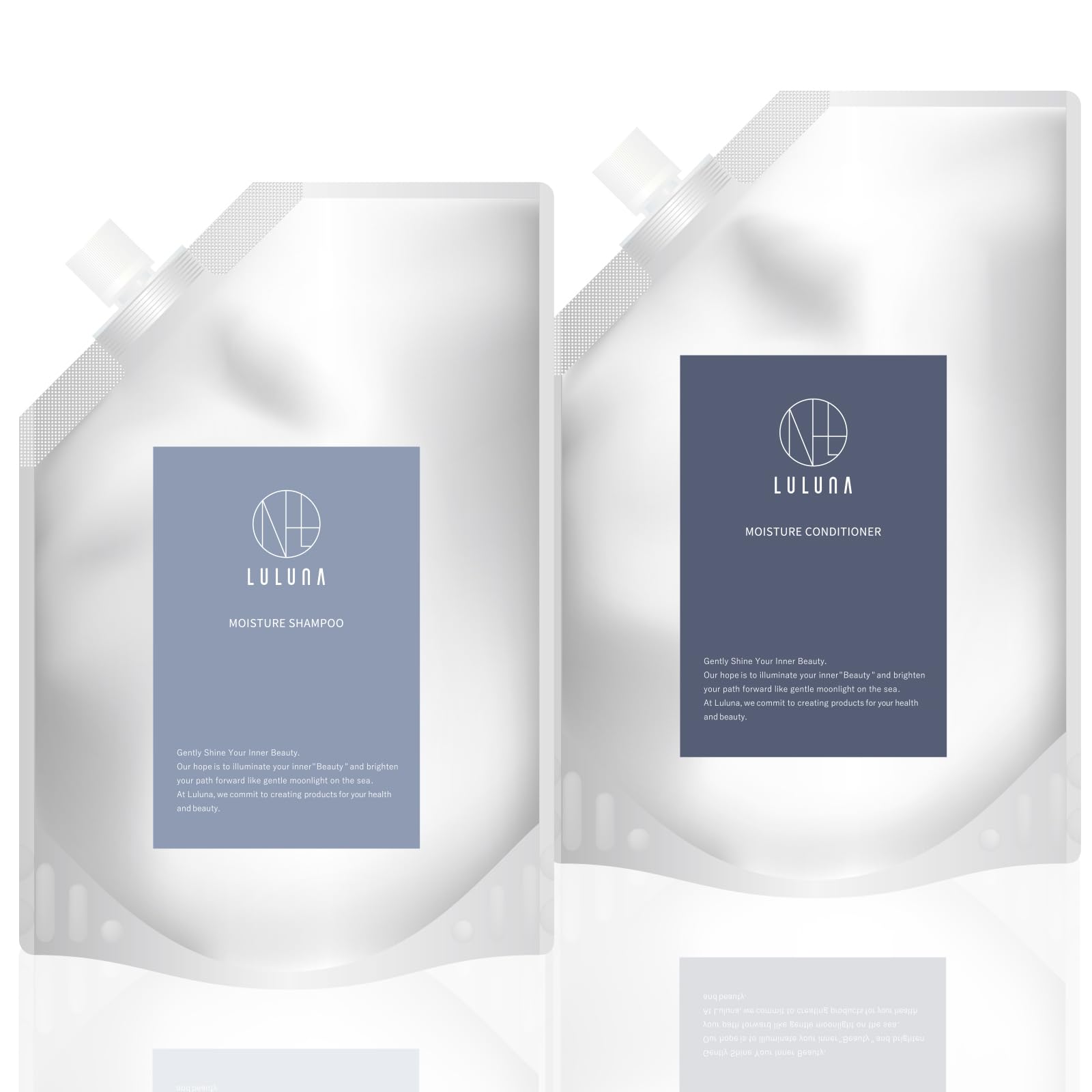 LULUNA (ケラチン ダメージケア) シャンプー & コンディショナー セット 詰替え 各600g / 地肌に優しい 頭皮ケア アミノ酸/傷んだ髪 集中補修 エイジングケア ヘマチン/ルルーナ