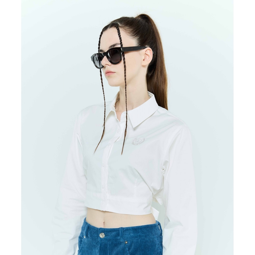 ラーティジェント L6 リボンシャツ(アイボリー)