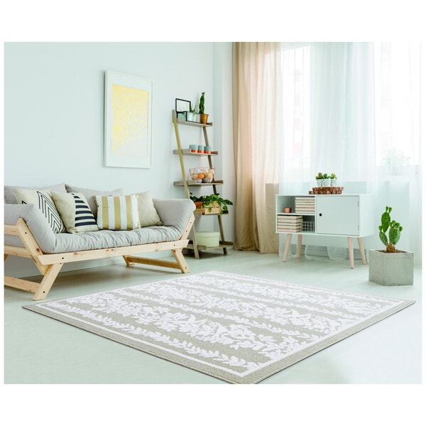 アスワン CA662280 『ファブリーズラグ』 フローナ モカ 約190x190cm メーカー直送