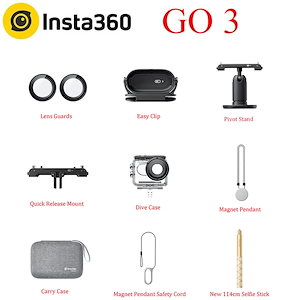 Insta360-go個のオリジナルアクセサリーダイビングスティック自撮り棒レンズガードクイックリリースマウントマグネットペンダント用
