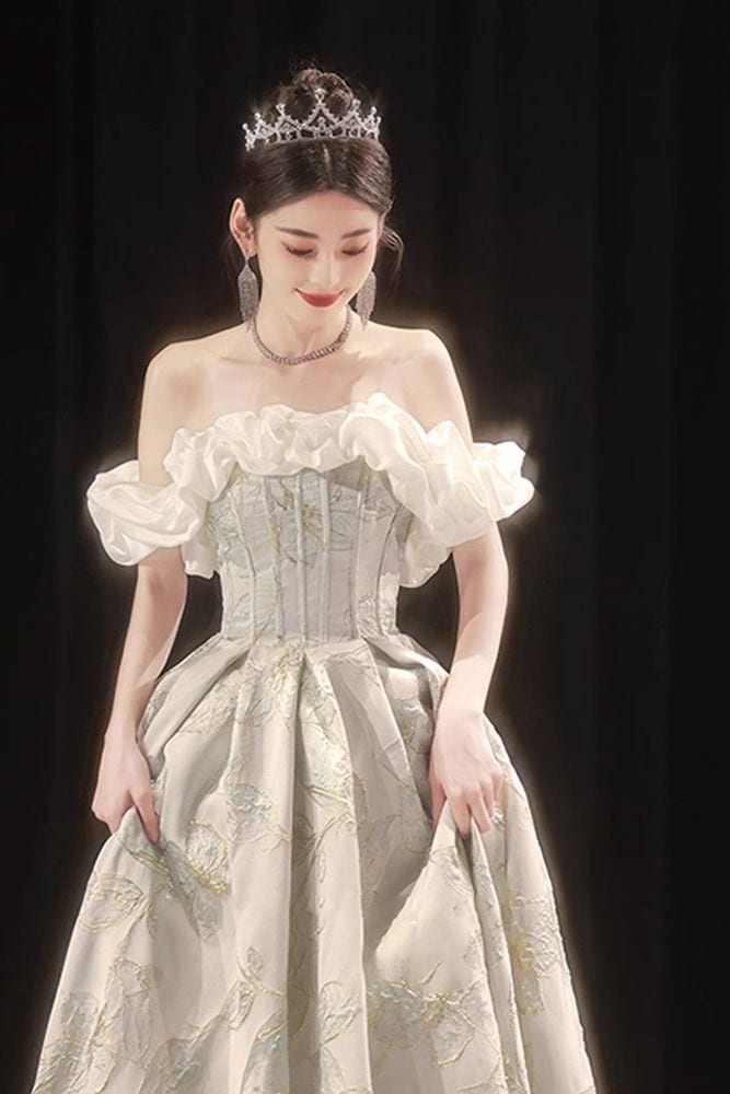 パーティースタイルの高級感を司会します18歳の誕生日に成人式の婚約スカートを受験します