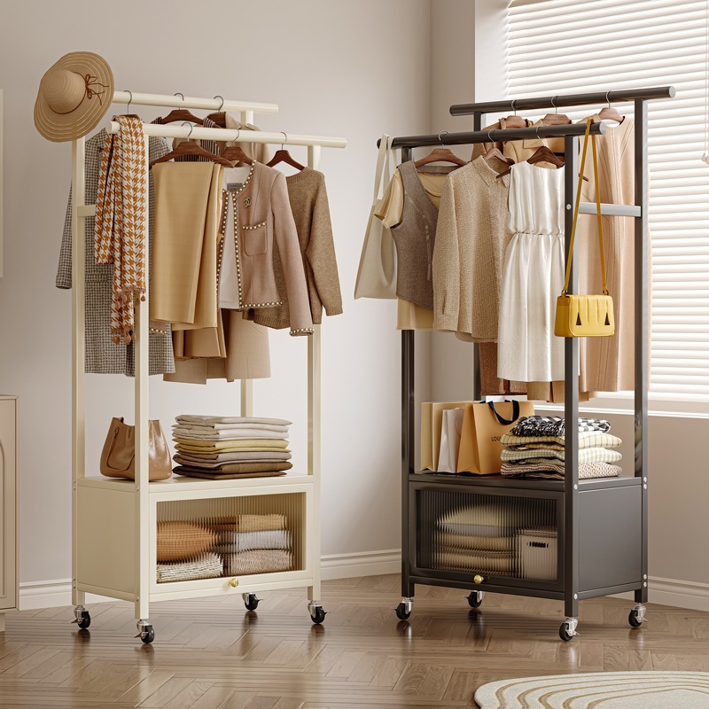 ハイエンドの服ラック床スタンドベッドルームの服ラック屋内シンプルな可動服ラック家庭用服ラック 8,680円
