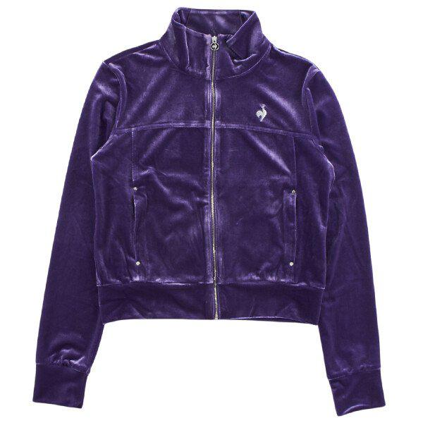 スリムフィット レディース ベルベット スタンドネック ジップアップ QP422OFTO1 DPP