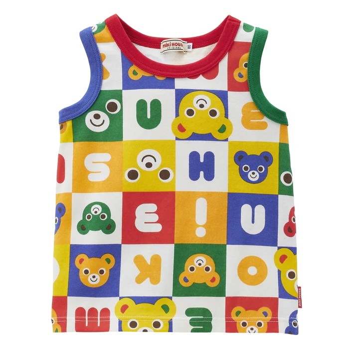 【NEW】【一部即日発送】タンクトップ　12-5101-680　マルチカラー　80cm－130cm夏　はなやか色で　ギフト