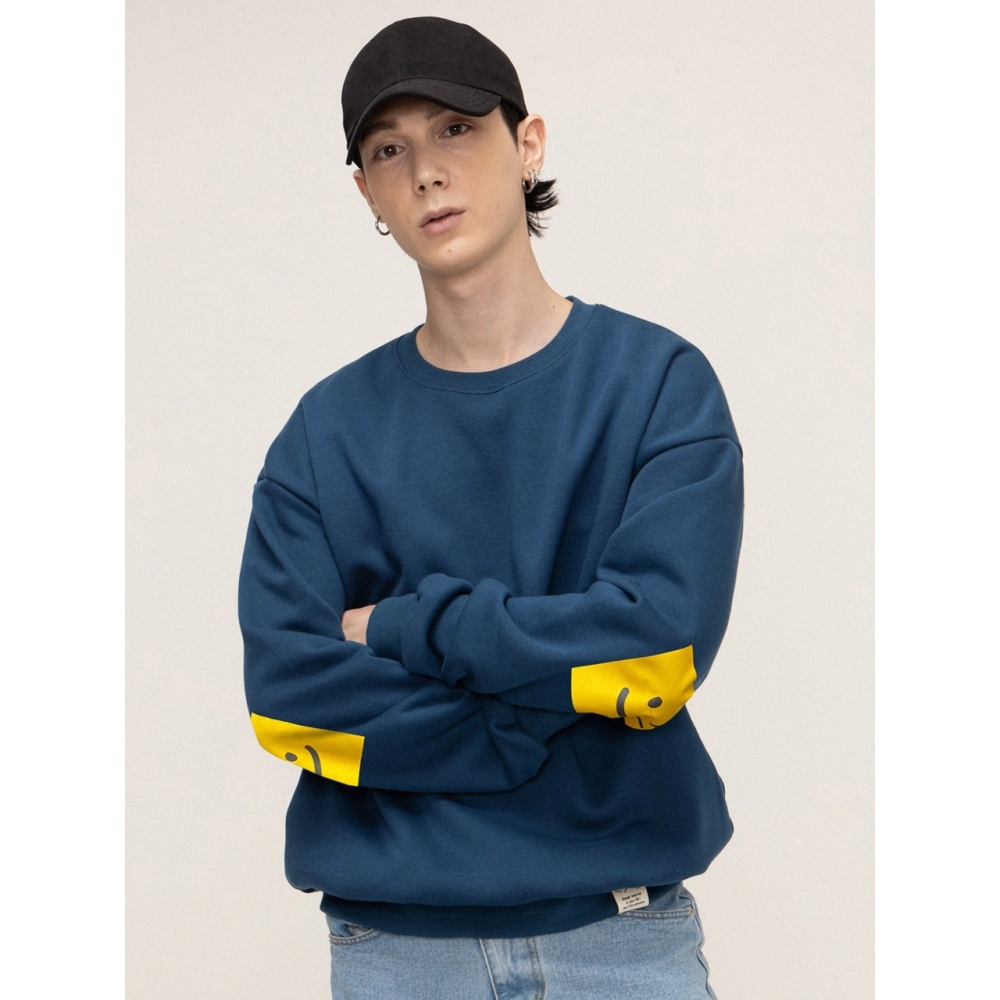 GRAVER エルボースクエアスマイルマンツーマンブルーグリーン