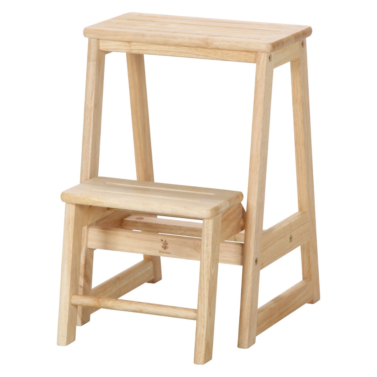 踏み台 2段 ステップラダー ボヌール 木製 踏台 ステップ台 スツール 脚立 木製脚立 二段 耐荷重80kg 天然木 滑り止め付き 頑丈 丈夫 安定 キッチン 洗面台 大人 シンプル