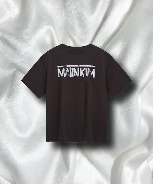 Matin Kim HANGEUL LOGO BIG Tシャツ Aespa Ningning Pick] Matin Kim Hangeul Logo Big Archive Top